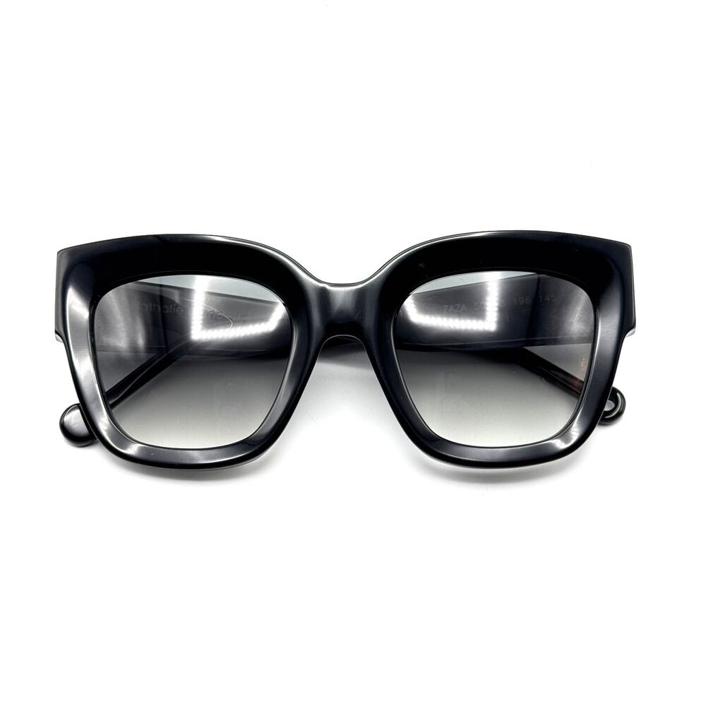 Nathalie Blanc Sunglasses Zaza C196 Black Butterfly Gradient Lens 50-23-145 New